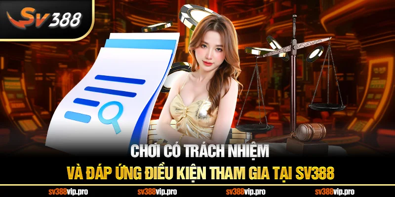 Chơi có trách nhiệm và đáp ứng điều kiện tham gia tại SV388